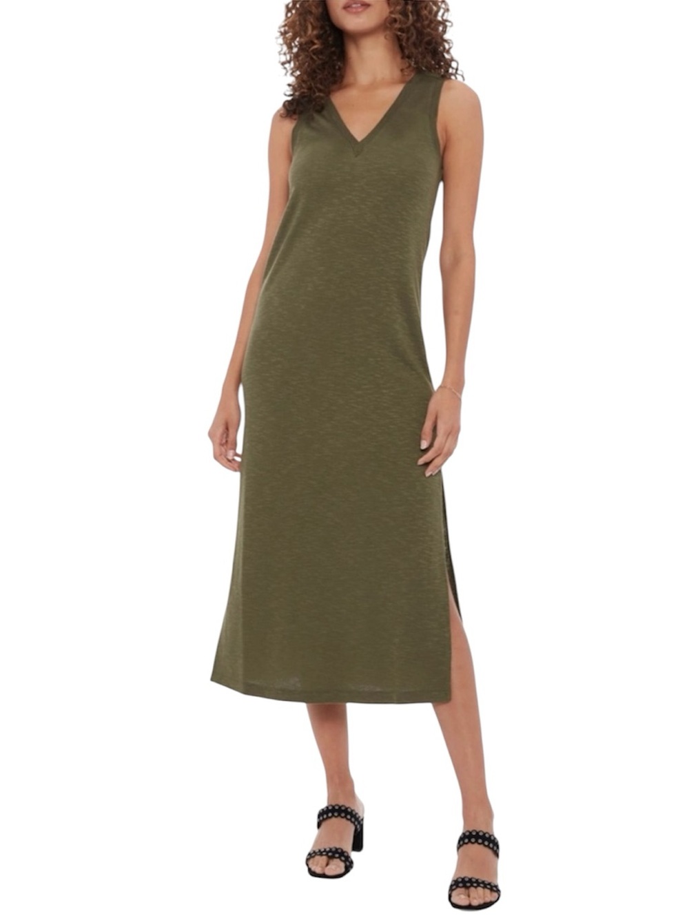 NWT PAIGE Olive Sage Midi Dress - Sz XL